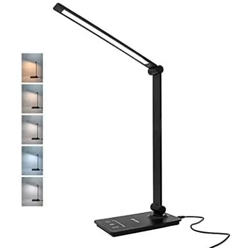 Desk Lamp, CeSunlight Desk Light, Dimmable Table Lamp, 7W, 5 Color Modes, 6 Brightness Levels, Touch Control, Memory Function, LED Foldable Led Lamp for Reading, Working, Office, Study Desk Lamp, CeSunlight Desk Light, Dimmable Table Lamp, 7W, 5 Color Modes, 6 Brightness Levels, Touch Control, Memory Function, LED Foldable Led Lamp for Reading, Working, Office, Study