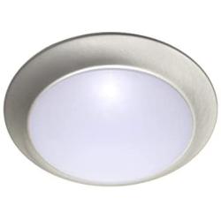 Gruenlich LED Flush Mount Ceiling Lighting Fixture, 9 Inch Dimmable 15.5W 1050 Lumen, Aluminum Housing Plus PC Cover, ETL and Damp Location Rated, 2-Pack (Nickel Finish-3000K)