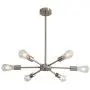LIGOTFIRE Modern Sputnik Chandelier 6 Light Brushed Nickel Pendant Ceiling Lighting Light Fixture for Kitchen Living Room Dining Room Restaurant