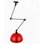 Vintage Ceiling Lights, CraftThink Extendable Nordic Retro E26 Lamp Light Bowl Lampshade Ceiling Lamp Hanging Lamp Pendant Lamp for Living Room/Kitchen/Office (Red)