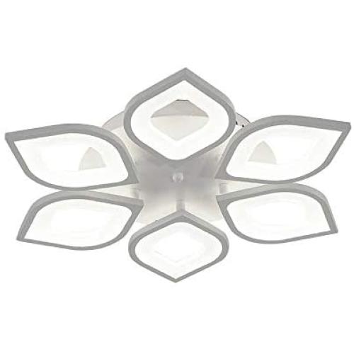 Modern Ceiling Light Acrylic Chandelier LED Ceiling Lamp Flower Shape for Living Room Dining Room Bedroom 85-265V (72W - White)