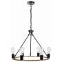 Homenovo Lighting 6-Light Wagon Wheel Farmhouse Chandelier Homenovo Lighting 6-Light Wagon Wheel Farmhouse Chandelier