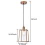 COTULIN Modern Glass Pendant Light,Pendant Lighting with Metal Cage Shade for Kitchen Island Dining Room,Pendant Light Fixture for Hallway Bar,Gold