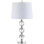 JONATHAN Y JYL2042A Cole 27'' Crystal LED Table Lamp Traditional,FrenchCountry,Transitional for Bedroom, Living Room, Office, College Dorm, Coffee Table, Bookcase, Clear/Chrome