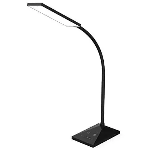 RAOYI LED Desk Lamp Eye-Caring Table Lamps, Dimmable Office Lamp with USB Charging Port, Touch Control Sensitive, 5 Color Modes, Black, 12W RAOYI LED Desk Lamp Eye-Caring Table Lamps, Dimmable Office Lamp with USB Charging Port, Touch Control Sensitive, 5 Color Modes, Black, 12W