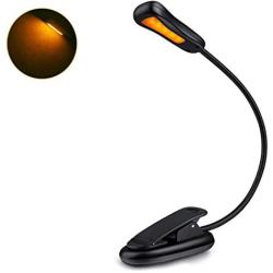 Book Light Amber Book Light Blue Light Blocking Reading Book Light Rechargeable Sleep Aid Light 1600K Warm LEDs for Strain Healthy Eyes Free Book Light with 3 Adjustable Brightness Healthy Eyes