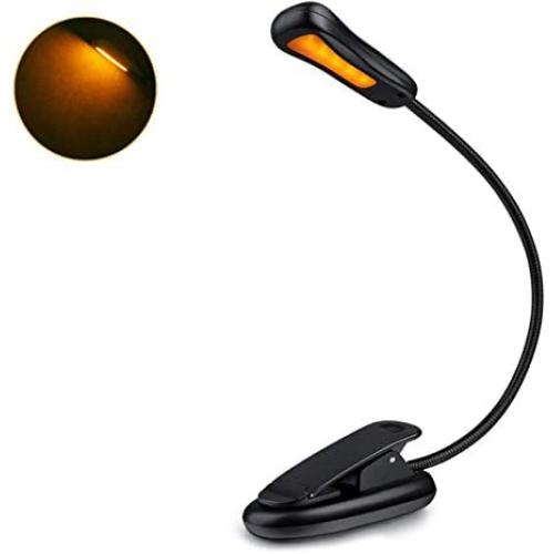Book Light Amber Book Light Blue Light Blocking Reading Book Light Rechargeable Sleep Aid Light 1600K Warm LEDs for Strain Healthy Eyes Free Book Light with 3 Adjustable Brightness Healthy Eyes