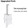 HOSKO String Light Poles for Outdoors 9FT- Twist Connection Pole to Stay Straight + Stable - Suit for LED Solar Bulbs Hanging for House Garden Patio Wedding Cafe Party