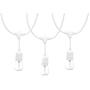 Amazon Basics 24-Foot Commercial Grade Outdoor String Lights with 8 S14 Edison Style 1-Watt LED Bulbs - Soft White & White Cord