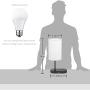 COZOO Bedside Table & Desk Lamp with Wireless Charging Pad and 3 USB Charging Ports,10W, Black Charger Base with White Fabric Shade, LED Light for Bedroom/Nightstand/Living Room
