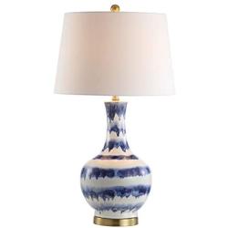 JONATHAN Y JYL3054B Tucker 30.5'' Ceramic/Metal LED Lamp Contemporary,Transitional for Bedroom, Living Room, Office, College Dorm, Coffee Table, Bookcase, Blue