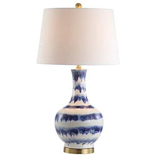 JONATHAN Y JYL3054B Tucker 30.5'' Ceramic/Metal LED Lamp Contemporary,Transitional for Bedroom, Living Room, Office, College Dorm, Coffee Table, Bookcase, Blue