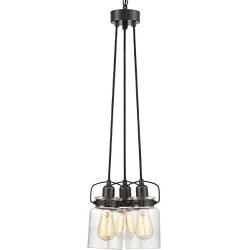 Progress Lighting P400132-020 Calhoun Three-Light Chandelier, Antique Bronze