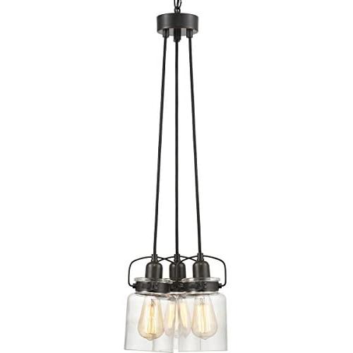 Progress Lighting P400132-020 Calhoun Three-Light Chandelier, Antique Bronze