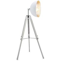 Versanora VN-L00018A Fascino Tripod Floor Lamps, White/Silver