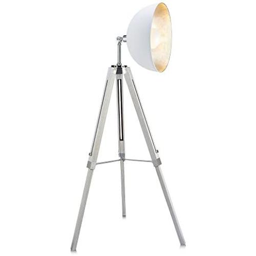 Versanora VN-L00018A Fascino Tripod Floor Lamps, White/Silver