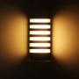 LemonBest Wall Sconce Modern Porch Light Garden Wall Lamp, Indoor Outdoor Use 15 Watts LED Wall Light Fixture for Corridor Garage Cafe Villas Hotel Lighting (Grey/Warm White)