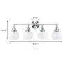 XiNBEi Lighting Vanity Light, 4 Light Industrial Wall Light with Glass, Wall Mounted Light Brushed Nickel Finish for Bathroom Kitchen Living Room XB-W1256-4-BN XiNBEi Lighting Vanity Light, 4 Light Industrial Wall Light with Glass, Wall Mounted Light Brushed Nickel Finish for Bathroom Kitchen Living Room XB-W1256-4-BN