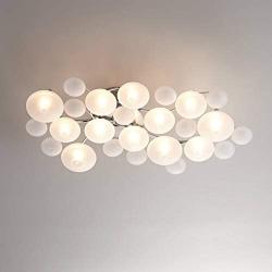 Modern Lilypad Ceiling Light Semi Flush Mount Fixture Chrome 30'' Wide Kitchen Bedroom - Possini Euro Design