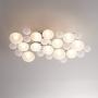 Modern Lilypad Ceiling Light Semi Flush Mount Fixture Chrome 30'' Wide Kitchen Bedroom - Possini Euro Design