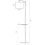 Kira Home York 63'' Minimalist Tray LED Floor Lamp (7W LED, Energy Efficient/Eco-Friendly) + Honey Beige Shade - Modern Standing Arc Light with Hanging Lamp Shade, Black Finish