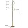 Brightech Saturn LED Tree Floor Lamp - Unique Design Matches Modern and Contemporary Decor - 3 Light Standing Pole Lamp- Tall Light for Living Room, Bedroom, and Office - Gold / Brass