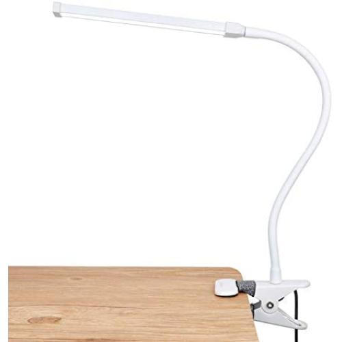 LEPOWER Led Clip on Lamp / Reading Light with Gooseneck 5W Piano Light Color Temperature Changeable Clip Light (White)