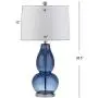 Safavieh Lighting Collection Mercurio Blue Double Gourd 28.5-inch Table Lamp (Set of 2)
