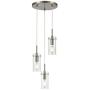 Effimero Multi Pendant Lighting for Kitchen Island | Brushed Nickel Chandelier Cluster Pendant 3 Light Fixture LL-C43-1BN