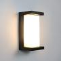 Shinbeam Outdoor Wall Porch Lights,Led Wall Sconces,IP65 Waterproof Lighting Fixture ,3-Color-Changeable Wall Fixture,Warm White Cold White and Nature White Color(Black)