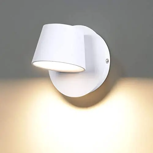 Phenas Modern LED Wall Sconce Indoor Wall Light LED Reading Spotlight 350° Swivel Nordic Style Wall Spotlight LED Wall Lamp for Bedroom Bedside Living Room Hallway Stairs Corridor, White 3000K Phenas Modern LED Wall Sconce Indoor Wall Light LED Reading Spotlight 350° Swivel Nordic Style Wall Spotlight LED Wall Lamp for Bedroom Bedside Living Room Hallway Stairs Corridor, White 3000K