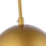 Kitchen Pendant Light with Sphere 5-Light, A1A9 Modern Industrial Glass Ball Globe Ceiling Lights Fitting, E26 LED Chandelier Lamp Fixture for Kitchen Island, Bar, Dining Room, Counter, Cafe (Brass)