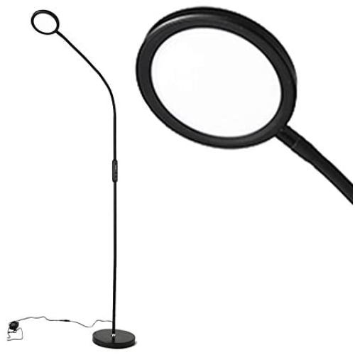 Floor Lamp, Remote &amp; Touch Control, 3 Color Temperatures &amp; 5 Brightness Levels, LED Floor Lamp with Adjustable Gooseneck, Standing Light for Living Room Bedroom Office Reading Piano