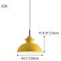 STGLIGHTING Swag Plug-in Pendant Light Wooden Handle Pendant Light with 15ft Plug-in UL On/Off Dimmer Switch Cord Macaron Yellow Lampshade Loft Style Lamps for Dining Room Bulbs Not Included