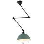 Vintage Ceiling Lights, CraftThink Extendable Nordic Retro E26 Lamp Light Bowl Lampshade Ceiling Lamp Hanging Lamp Pendant Lamp for Living Room/Kitchen/Office (Green)