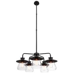 Nate 5-Light Chandelier, Oil Rubbed Bronze, Clear Glass Shades,60471