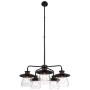 Nate 5-Light Chandelier, Oil Rubbed Bronze, Clear Glass Shades,60471