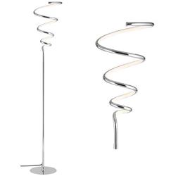 JONATHAN Y JYL7027A Scribble 60.5'' Dimmable Metal Integrated LED Floor Lamp Contemporary,Minimalist,Modern,Glam for Bedrooms, Living Room, Office, Reading, Chrome