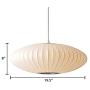 LAKIQ Hanging Ceiling Lights Art Decor Cocoon Fabric Pendant Lamp Lantern Kitchen Island Lighting for Dining Room Living Room Restaurant Bedroom (19.5)