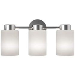 Tangkula Vanity Lamp 3 Light, Wall Mounted Glass Vanity Lighting Fixture with Frosted Glass Lampshade, Suitable for Bathroom Bedroom Living Room, Wall Lamp Sconces