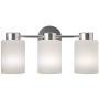 Tangkula Vanity Lamp 3 Light, Wall Mounted Glass Vanity Lighting Fixture with Frosted Glass Lampshade, Suitable for Bathroom Bedroom Living Room, Wall Lamp Sconces