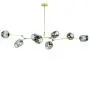 Modern Molecular Chandelier, 8 Light Adjustable Downrod Modern Glass Shade Magic Bean Chandelier for Kitchen Dining Room Living Room, Creative Chandelier Light Fixture E26 Socket