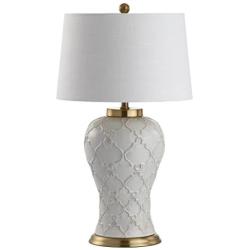 JONATHAN Y JYL4024A Arthur 29'' Ceramic LED Lamp Traditional,Transitional for Bedroom, Living Room, Office, College Dorm, Coffee Table, Bookcase, Cream