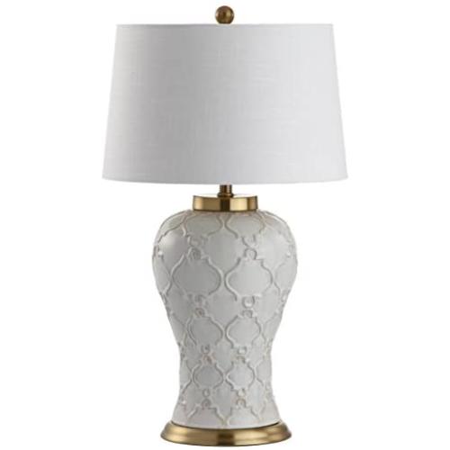 JONATHAN Y JYL4024A Arthur 29'' Ceramic LED Lamp Traditional,Transitional for Bedroom, Living Room, Office, College Dorm, Coffee Table, Bookcase, Cream