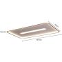 Modern Chic Living Room Lamp LED Ceiling Light Rectangle Ceiling Lamp Metal Acrylic Dimmable 3500 K - 6500 K with Remote Bedroom Dining Room Ceiling Design Lamp