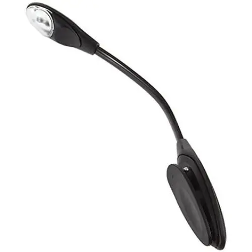 Gilroy Portable Mini White LED Booklight Light Lamp Clip On Book for Reading Lamp