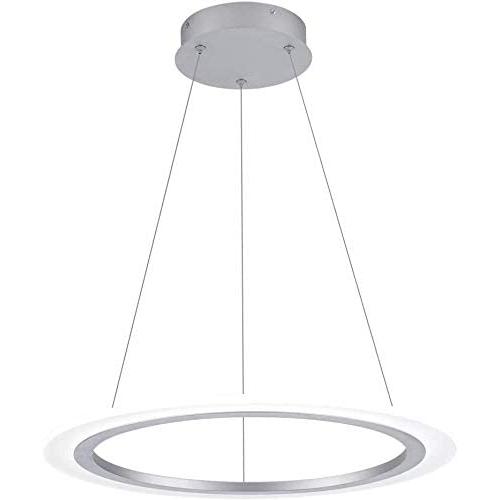 WELAKI LED Pendant Light, 25W 1-Ring Modern Chandelier Ceiling Light Fixture, 19.7'', 6000K, Cool White, Adjustable Hanging Pendant Lighting Fixture for Kitchen Island, Dining Room, Restaurant