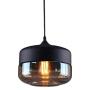 NAANN Industrial Pendant Light, Vintage Glass Hanging Lamp, Black Retro Modern Indoor Lighting Fixtures for Kitchen Island Farmhouse Dining Room Hallway Edison E26 Base