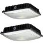 CYLED 100W LED Canopy Light Industrial Waterproof Explosion-Proof Indoor Balcony Car Park Lane Gas Station Ceiling Light Equivalent 450W HID/HPS 11000 Lm 5500K DLC Qualified Pack of 2