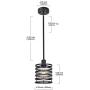 VINLUZ One Light Indoor Modern Pendant Lighting Black Finish Chandeliers Rustic Farmhouse Ceiling Light Fixtures Hanging for Kitchen Island Dining Room